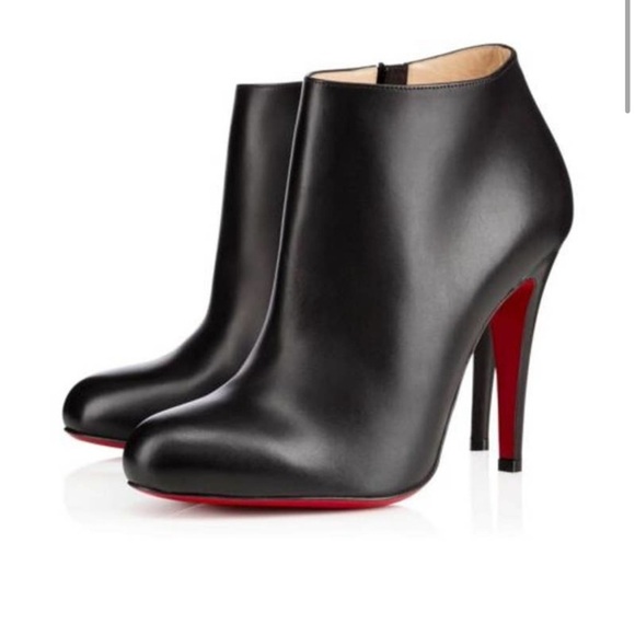 Christian Louboutin Belle Leather Red-Sole Ankle Boots Black Leather - Picture 2 of 14